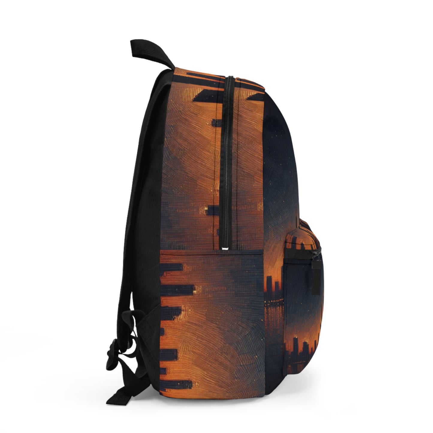 "The City Aglow" - The Alien Backpack Post-Impressionism Style