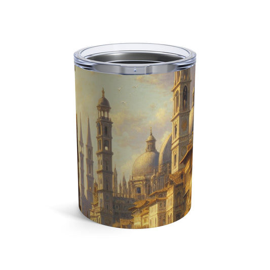 "Riviera Rhapsody: An Abstract Ode to the French Mediterranean" - The Alien Tumbler 10oz New European Painting