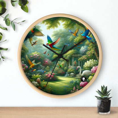 "Exotic Bird Haven" - L'horloge murale extraterrestre