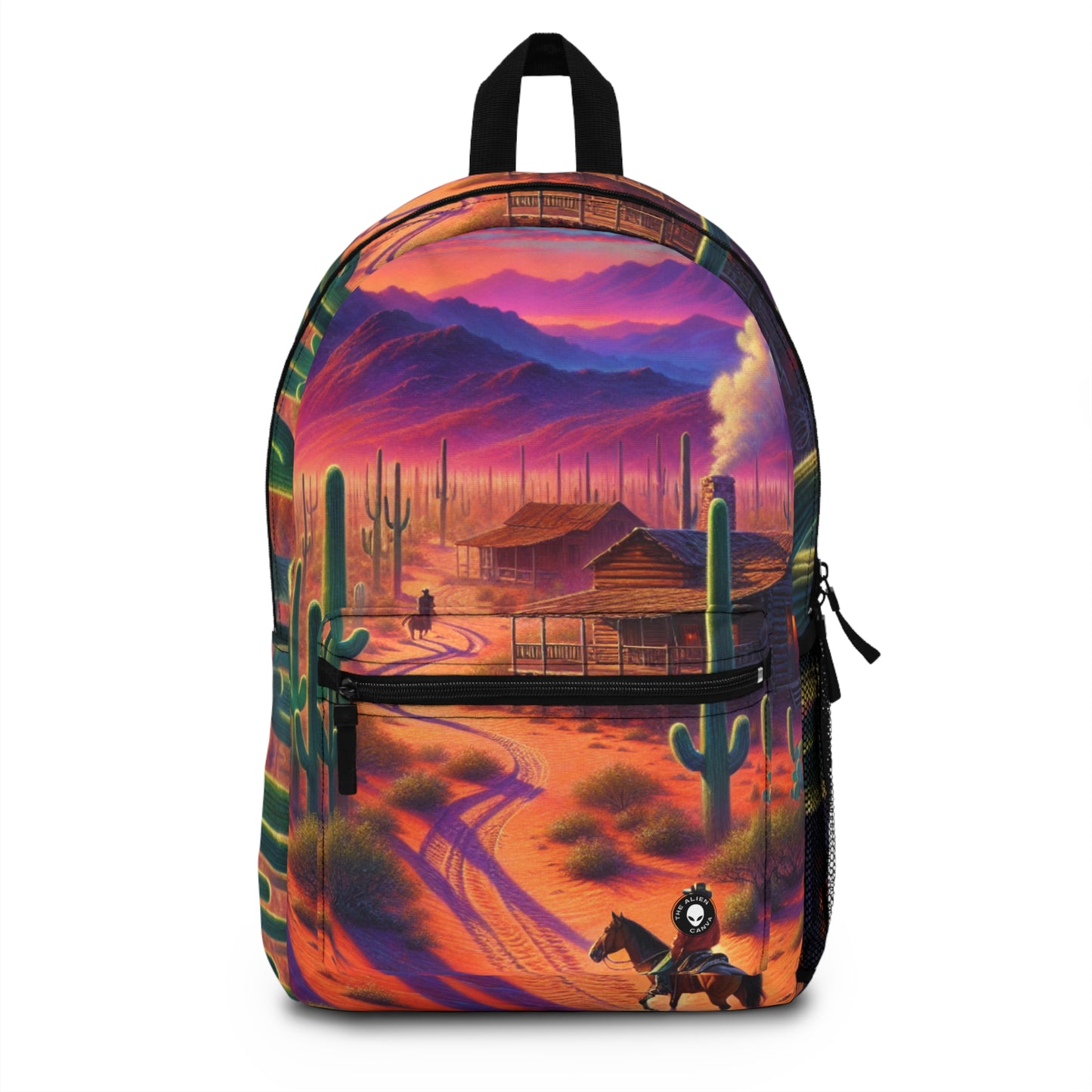 "Lluvia resplandeciente: el reflejo de una ciudad" - The Alien Backpack Realism