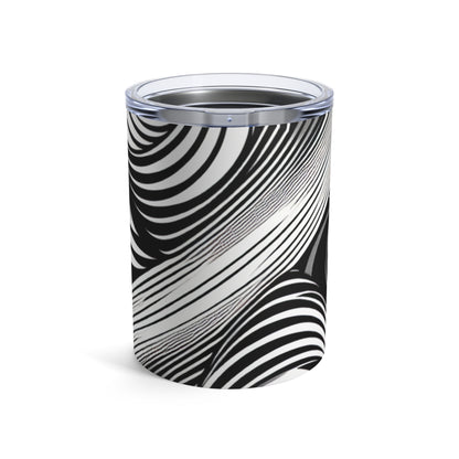 "Movimiento incorporado: exploración de la ilusión dinámica a través del arte óptico" - The Alien Tumbler 10oz Op Art