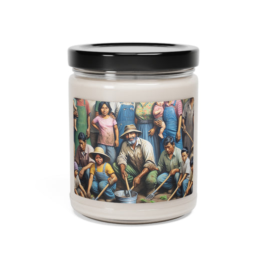 "Reaping Hope: A Migrant Family in the Garden" - The Alien Scented Soy Candle 9oz Social Realism Style