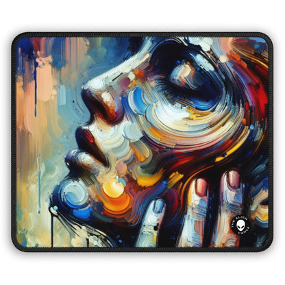 "City Lights: A Neo-Expressionist Ode to Urban Chaos" - The Alien Gaming Mouse Pad Neo-Expressionism