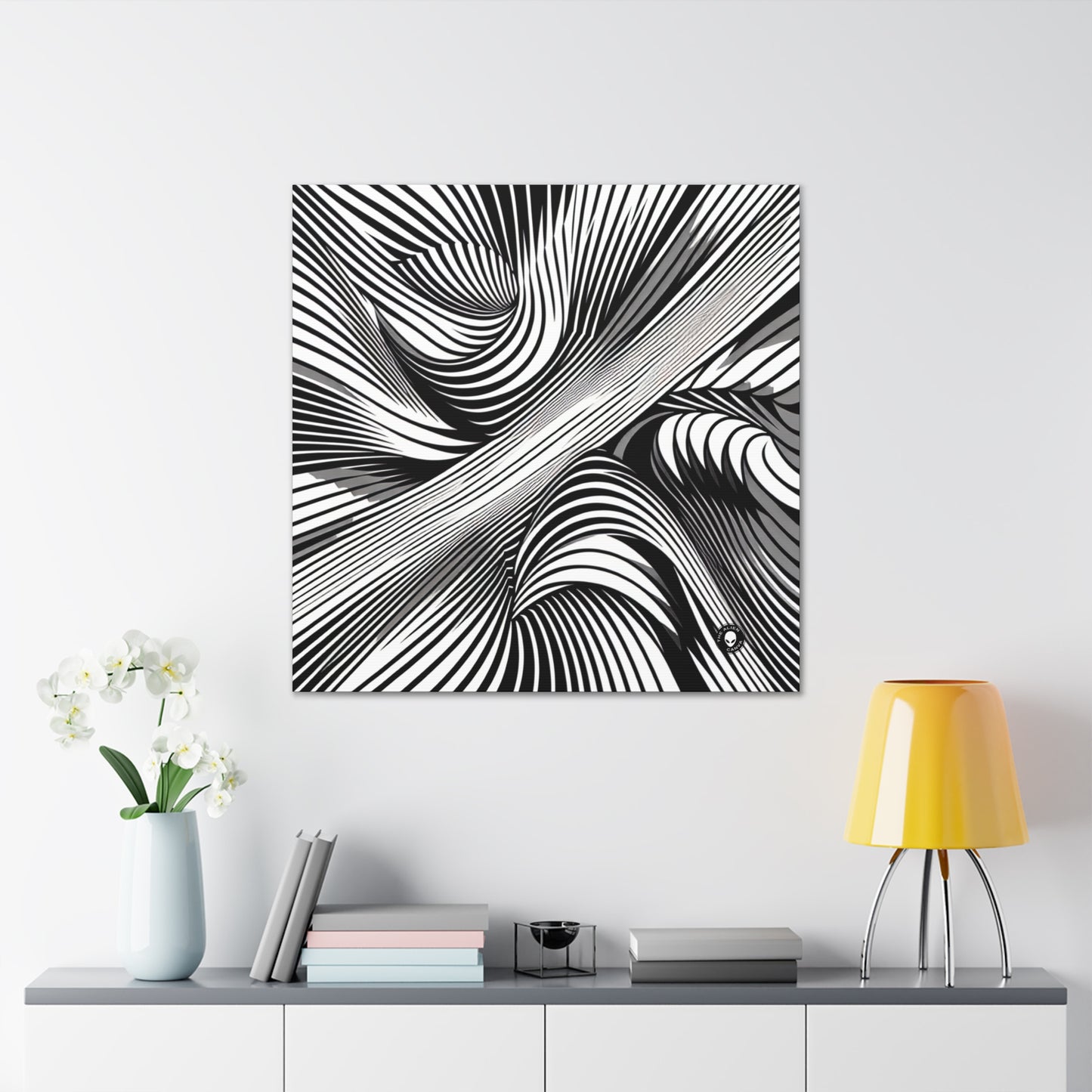 "Motion Embodied: Exploring Dynamic Illusion through Op Art" - The Alien Canva Op Art