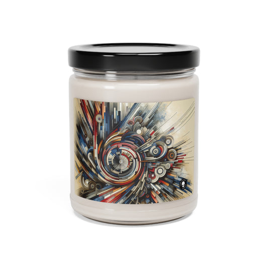 "Fragmented Realms: A Surreal Exploration in Color and Form" - The Alien Scented Soy Candle 9oz Avant-garde Art