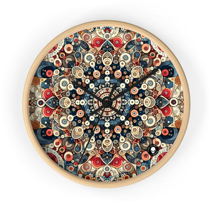 "Nature's Harmony: Floral Mandala Art" - L'art du motif d'horloge murale extraterrestre