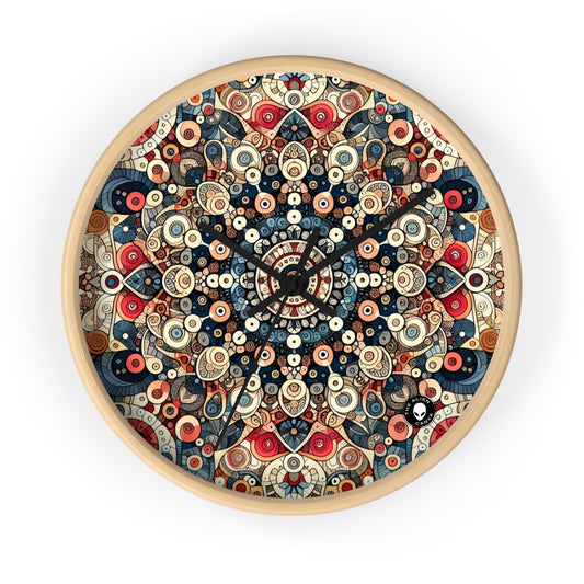 "Nature's Harmony: Floral Mandala Art" - The Alien Wall Clock Pattern Art