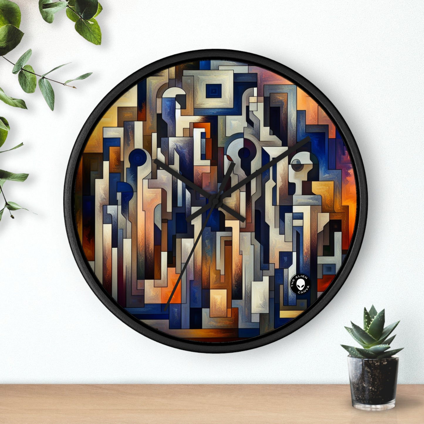 "Enigma Realms: A World of Surreal Beauty" - The Alien Wall Clock Metaphysical Art