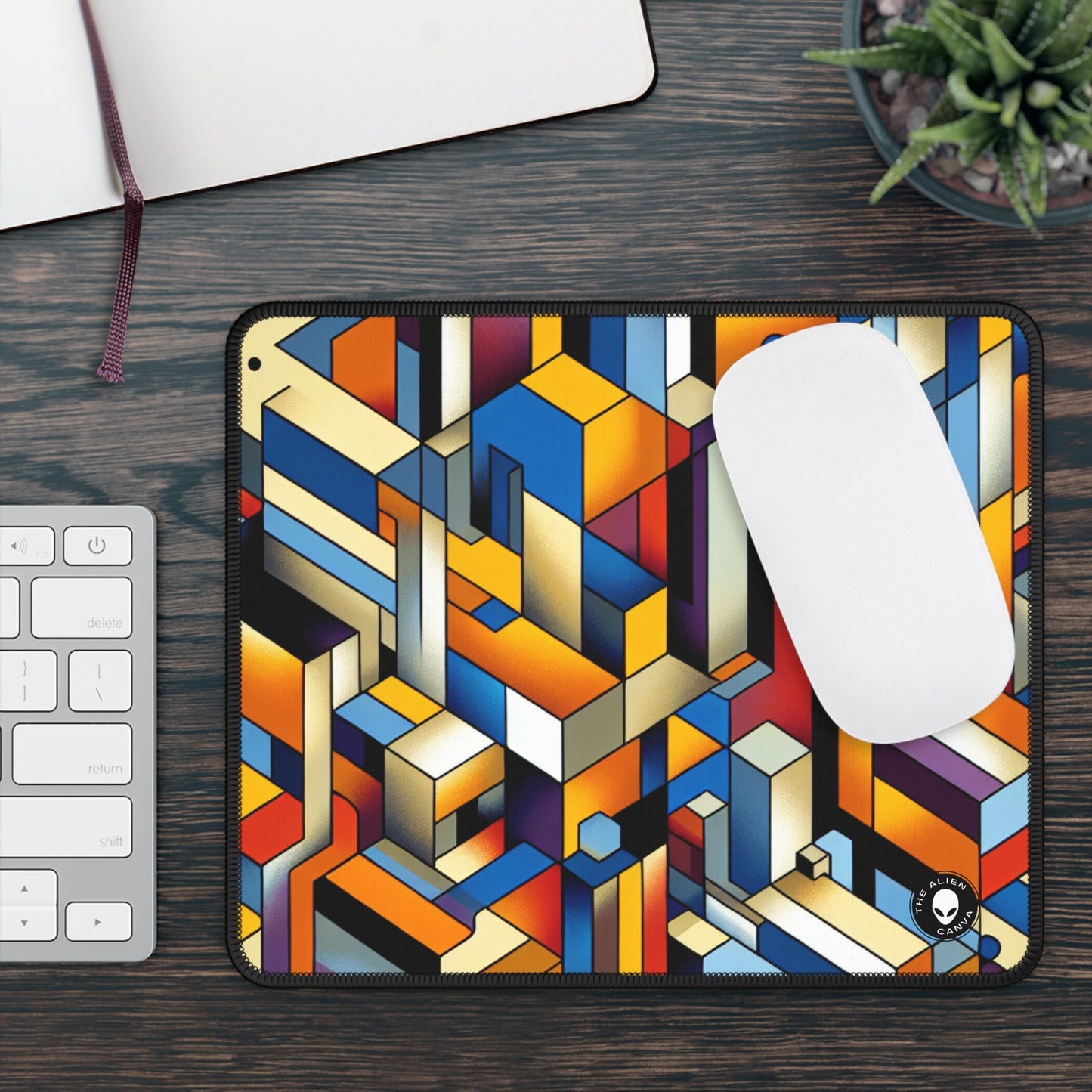 "Metropolis Pulse" - The Alien Gaming Mouse Pad Cubo-Futurism