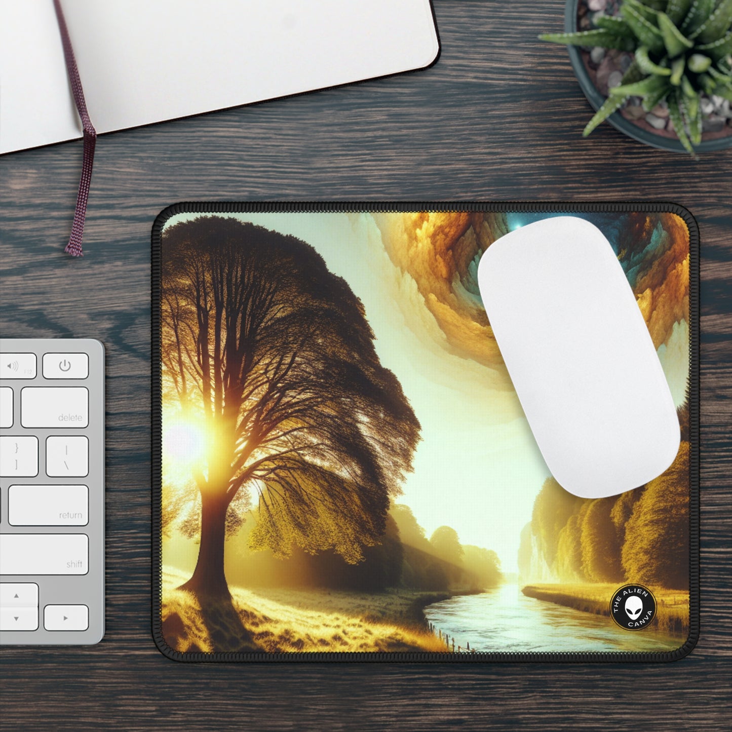 "El renacimiento del bosque: un ecosistema reciclado" - The Alien Gaming Mouse Pad Arte ambiental