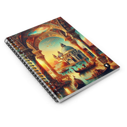 Venetian Dreams: A Fantastical Twist on the Famous Canals - The Alien Spiral Notebook (Ruled Line) Venetian School