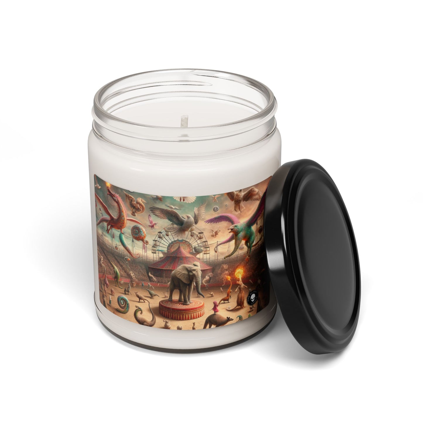 "Fantasy Circus: Where Animal Performers Entertain Mythical Attendees" - The Alien Scented Soy Candle 9oz