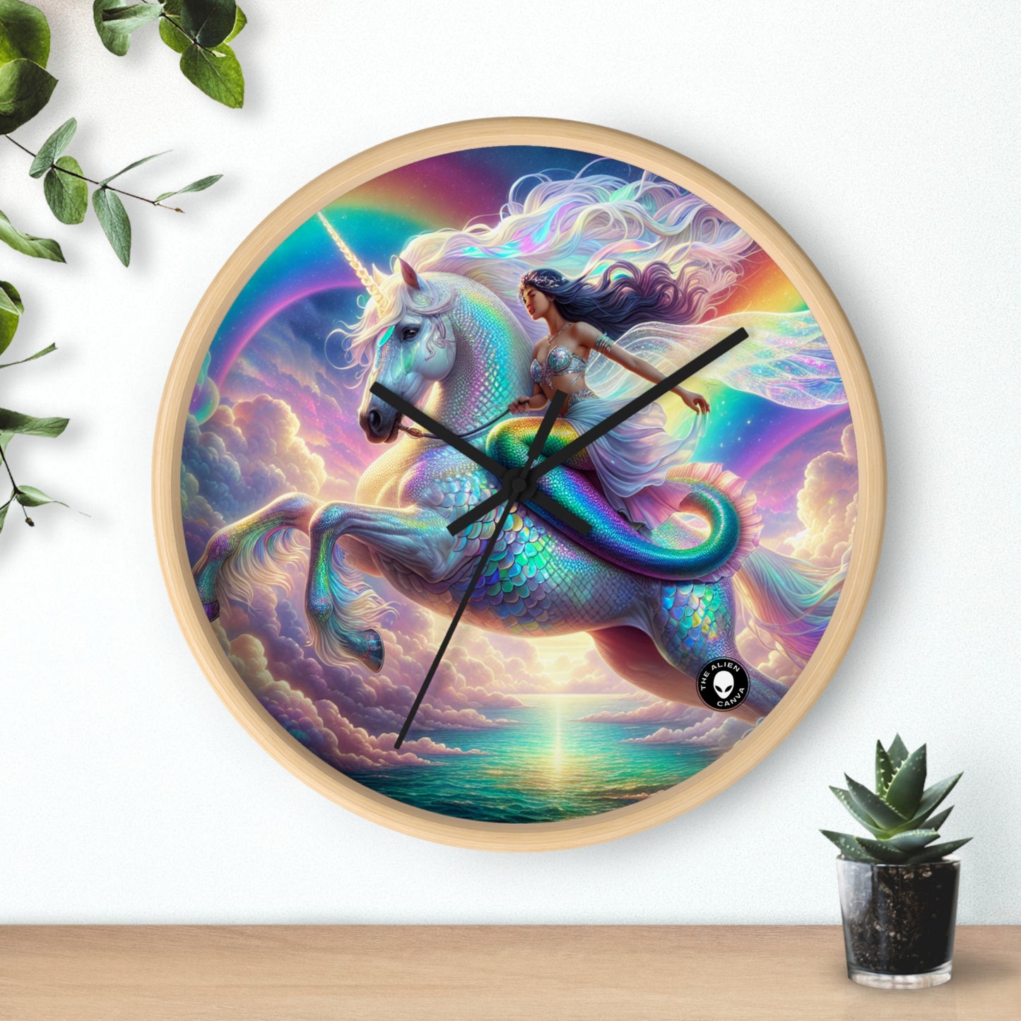 "Mermaid and Unicorn Adventure" - The Alien Wall Clock