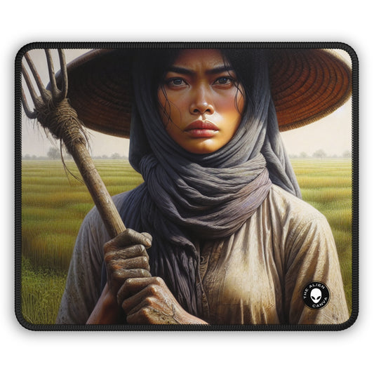 "Farmer in the Fields: A Weathered Reflection" - The Alien Gaming Mouse Pad Realism