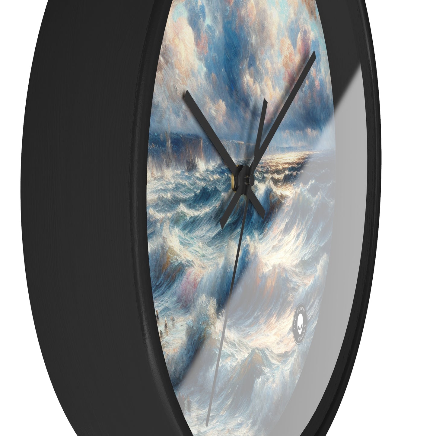 "Storm-Tossed Seas" - The Alien Wall Clock Impressionism