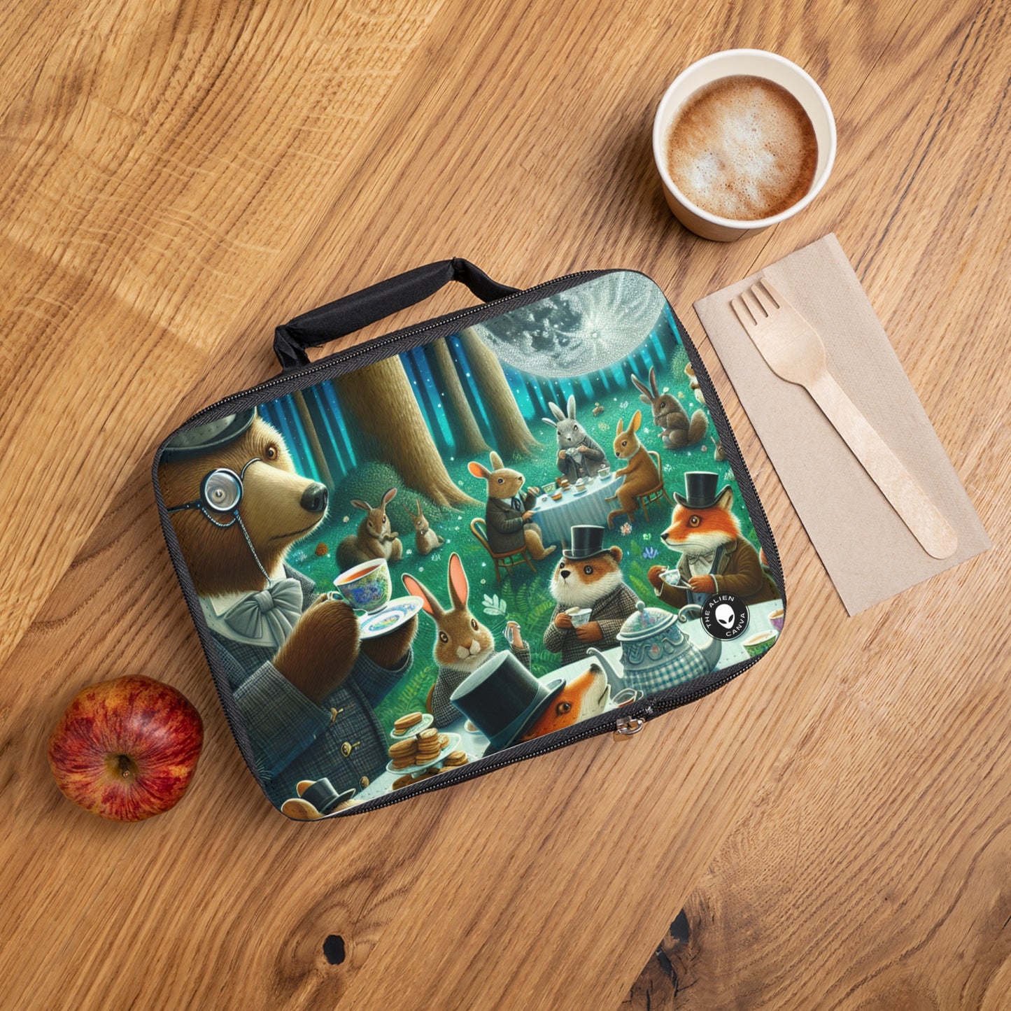 "Enchanted Moonlit Tea Party in the Forest"- The Alien Lunch Bag