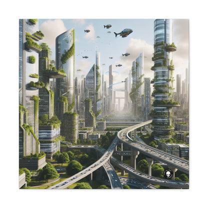 « La reconquête de la nature : un paysage urbain futuriste » - The Alien Canva