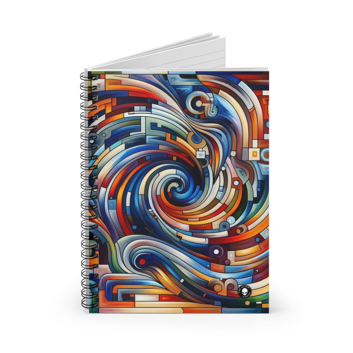 "Harmony in Motion: A Kinetic Exploration" - The Alien Spiral Notebook (Ruled Line) Kinetic Art