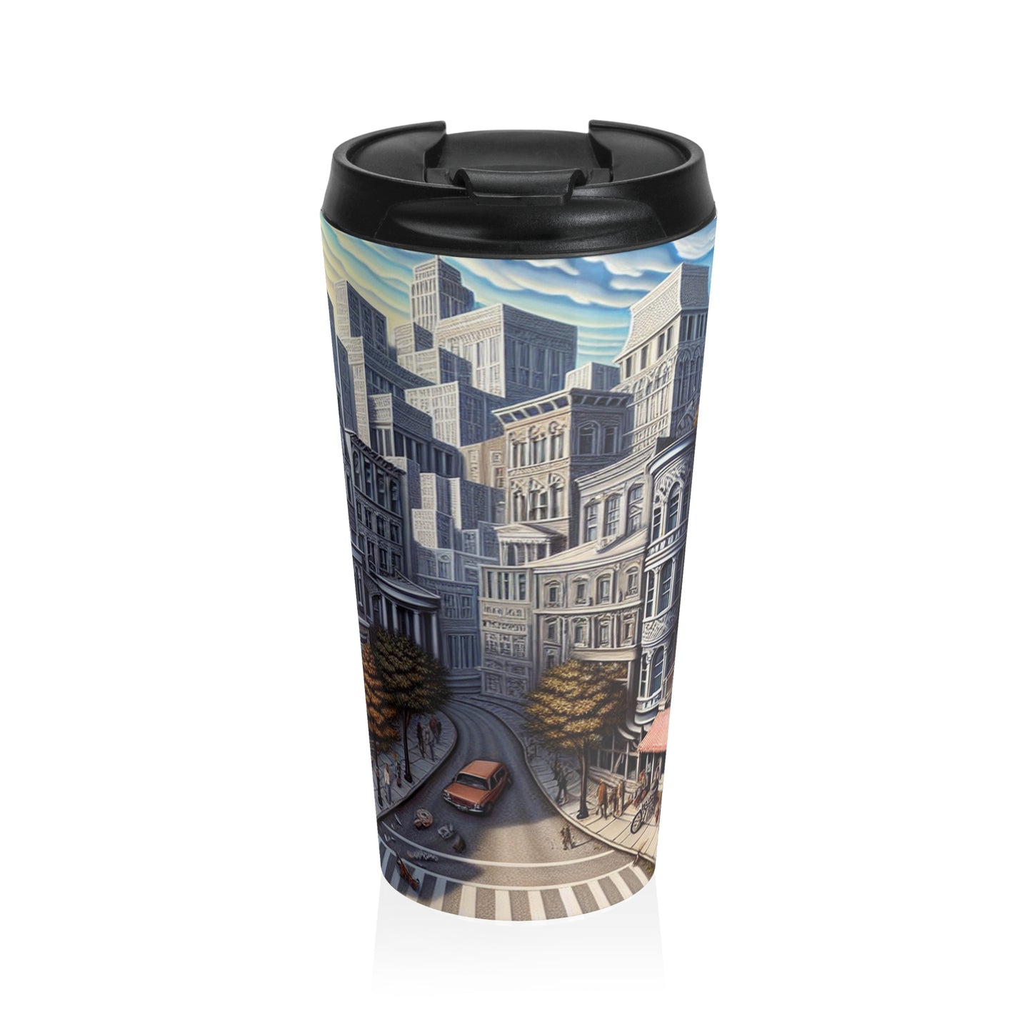 "Enchanted Passage: Transcending Reality" - The Alien Stainless Steel Travel Mug Trompe-l'oeil