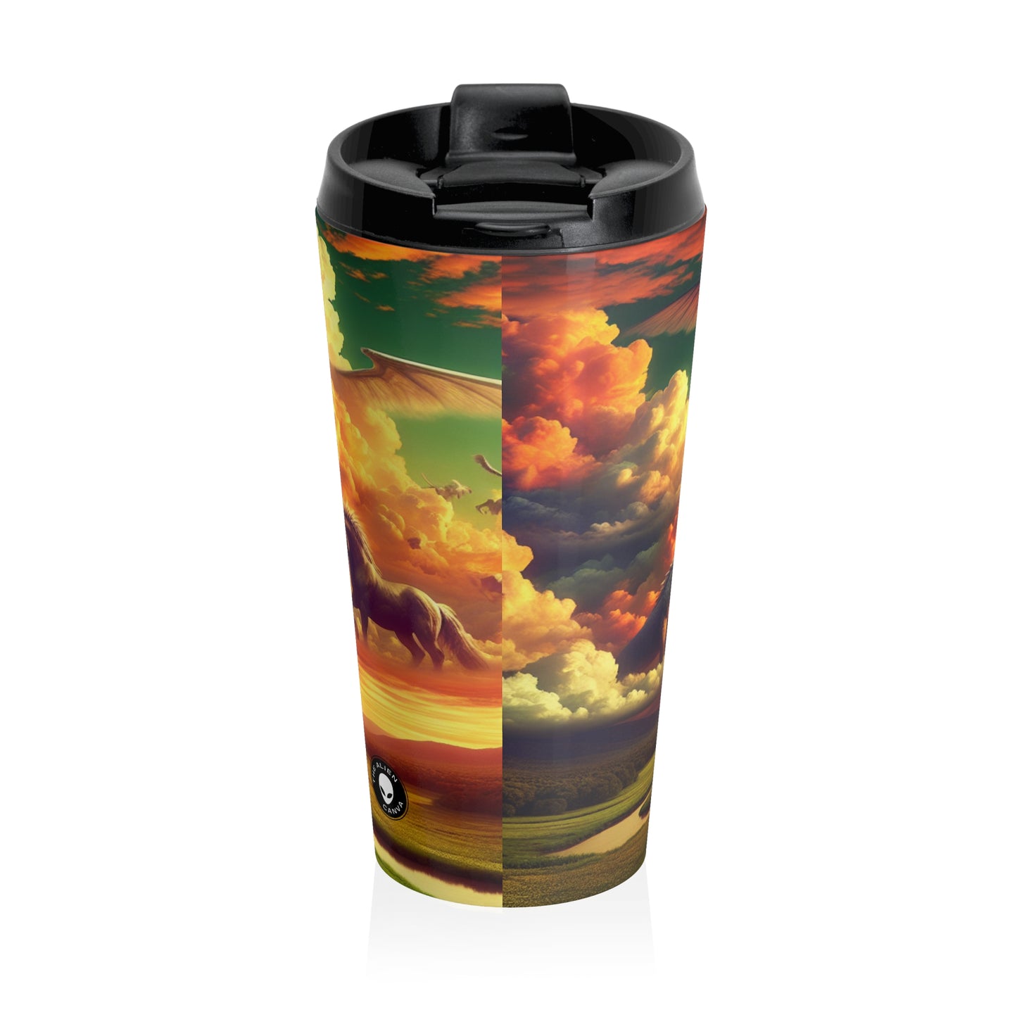 "Skyborne Realms" - The Alien Stainless Steel Travel Mug