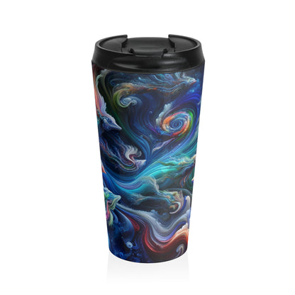 "Psychedelic Underwater Wonderland" - The Alien Stainless Steel Travel Mug