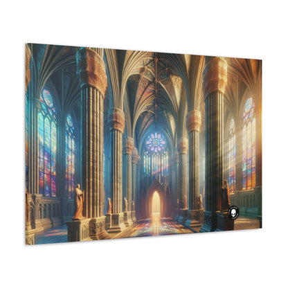 Shadows of the Gothic Cathedral - The Alien Canva Gothic Art