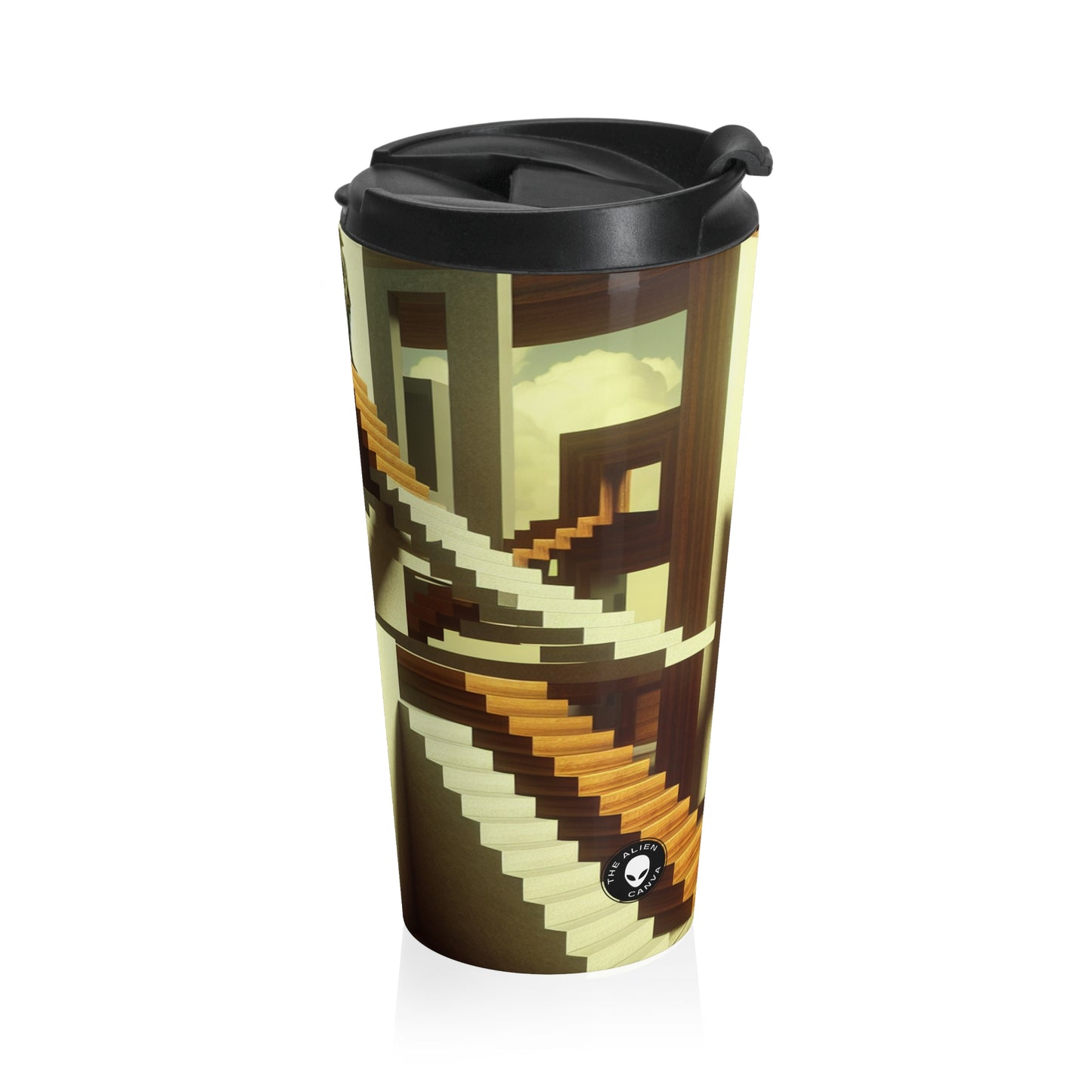 "The Stairway to Paradox" - The Alien Stainless Steel Travel Mug