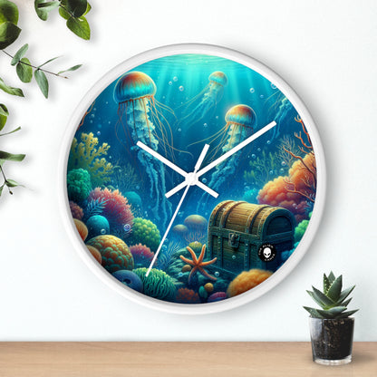 "Beneath the Waves: A Hidden Treasure" - The Alien Wall Clock