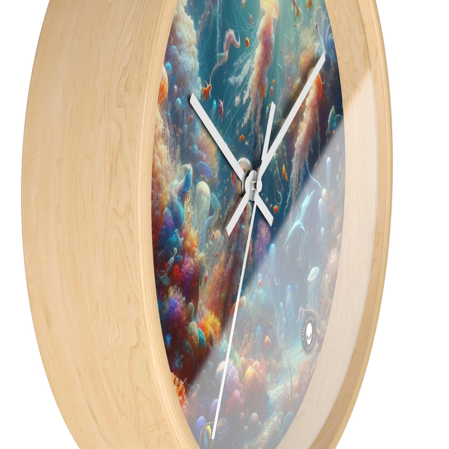 "Enchanted Aquatic Wonderland" - The Alien Wall Clock