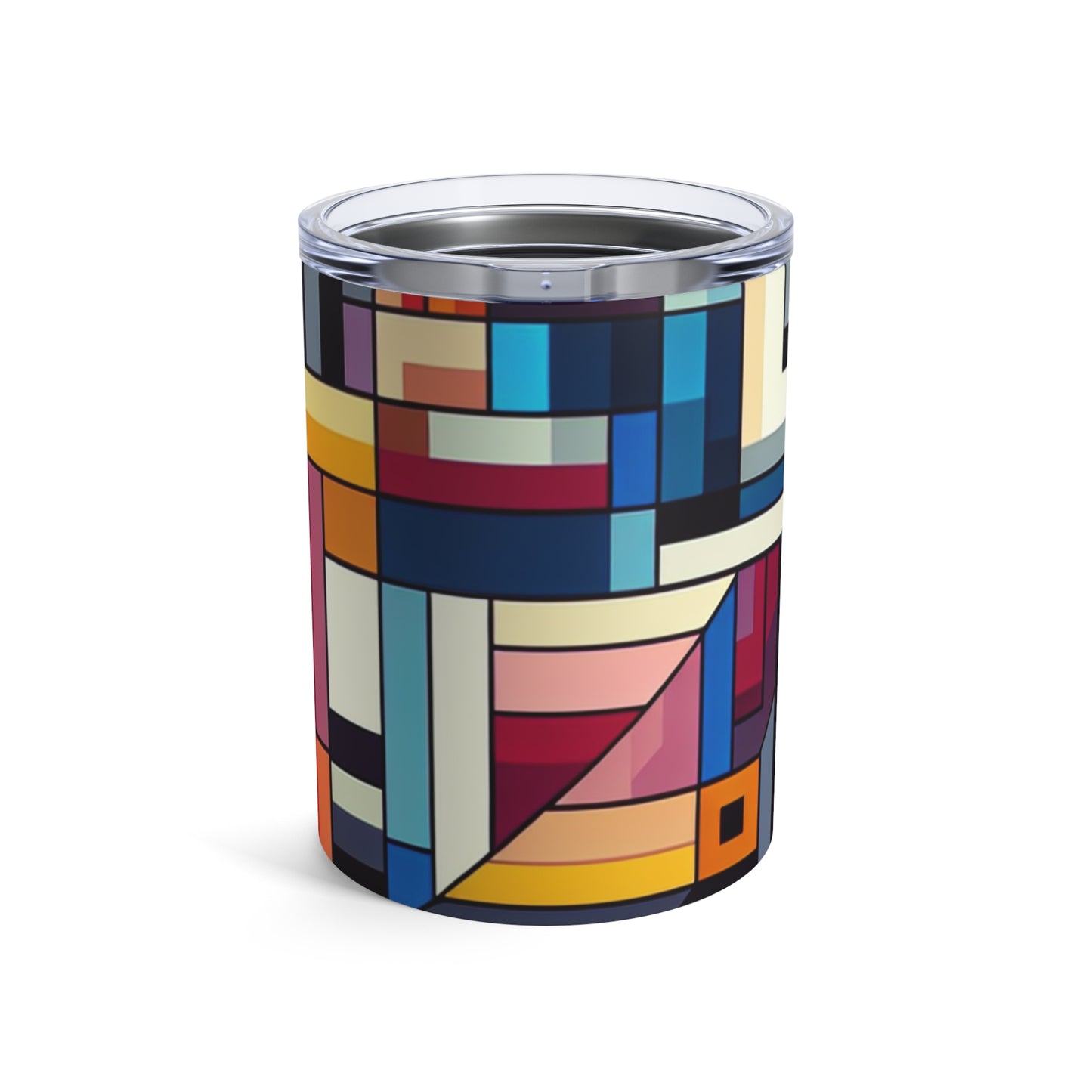 "Futuristic Cityscape: A Geometric Perception" - The Alien Tumbler 10oz Hard-edge Painting