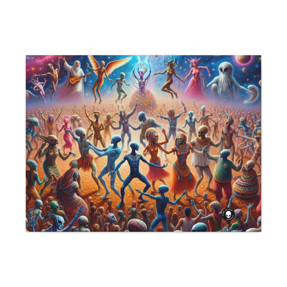 "Interstellar Rave: Embracing Cosmic Unity" - The Alien Canva