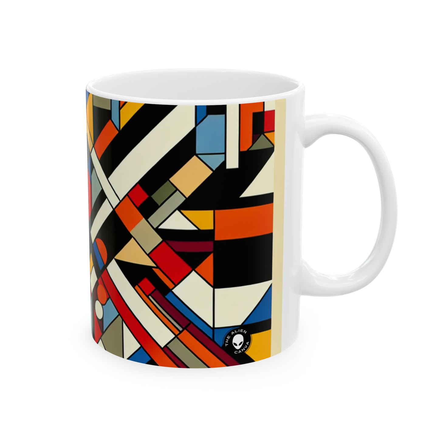 "Unis, nous sommes : un appel constructiviste à l'égalité" - La tasse en céramique Alien 11oz Constructivisme