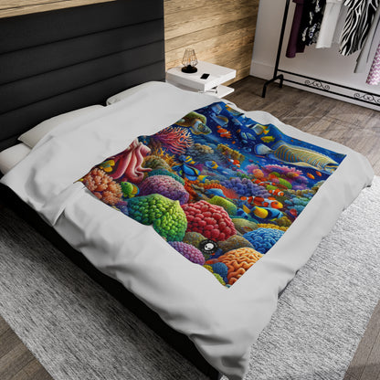 "Tropical Paradise: Underwater Wonderland" - The Alien Velveteen Plush Blanket