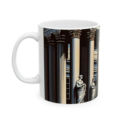 "Élégance urbaine néoclassique" - La tasse en céramique Alien 11oz Néoclassicisme