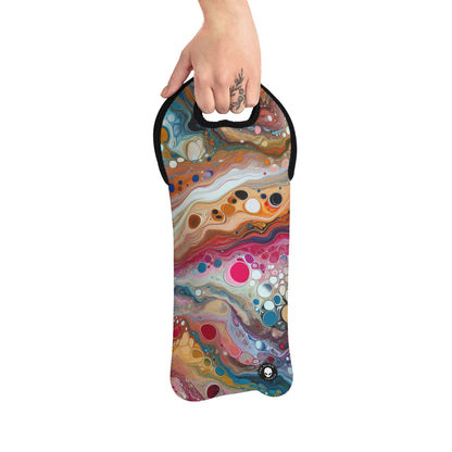 "Colores cósmicos: creación de un fascinante vertido acrílico inspirado en nebulosas celestes" - The Alien Wine Tote Bag Acrylic Pouring