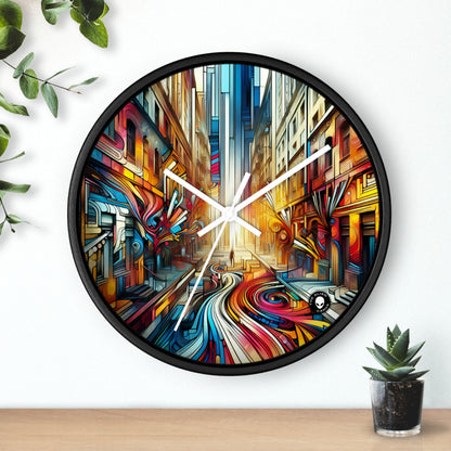 "Urban Ecosystem: A Graffiti Fusion" - The Alien Wall Clock Graffiti Art