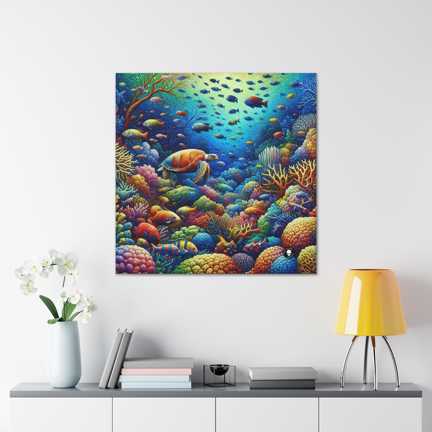 "Marine Paradise: Colorful Coral Reef Wildlife" - The Alien Canva