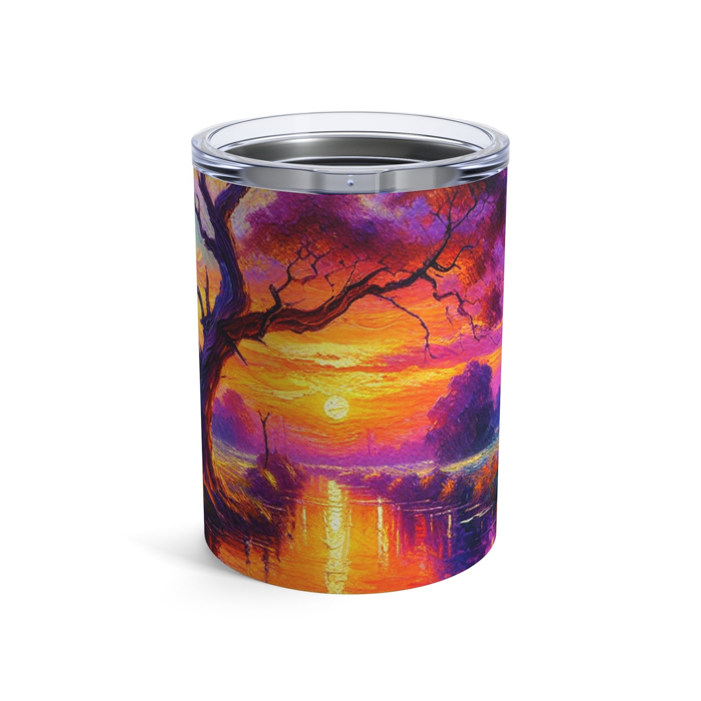 "Boulevards d'illumination : un paysage urbain post-impressionniste vibrant" - The Alien Tumbler 10oz Post-impressionnisme