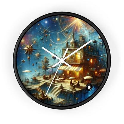 "Kitchen Enchantment: A Whimsical World of Living Objects" - The Alien Wall Clock Magic Realism