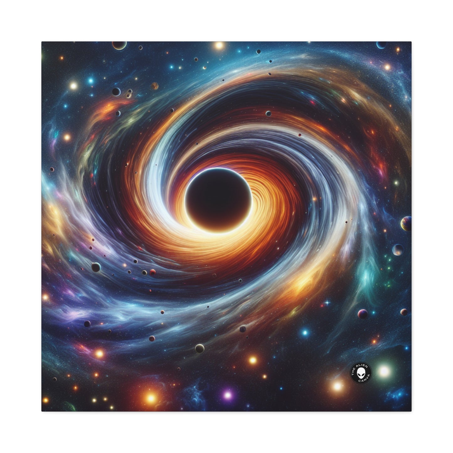 "Galactic Vortex: The Colorful Dance of Stars and Planets" - The Alien Canva