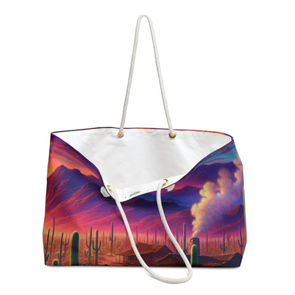 "Lluvia resplandeciente: el reflejo de una ciudad" - The Alien Weekender Bag Realism