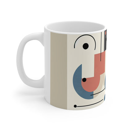 "Équilibre : explorer l'équilibre à travers l'art minimaliste" - La tasse en céramique Alien 11oz Minimalisme