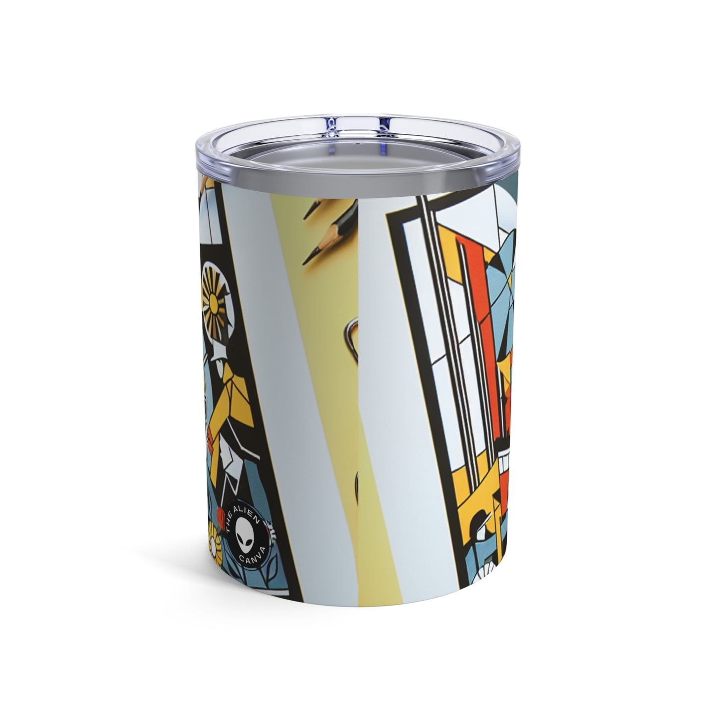 "Ville constructive : une célébration vibrante du progrès urbain" - The Alien Tumbler 10oz Constructivisme