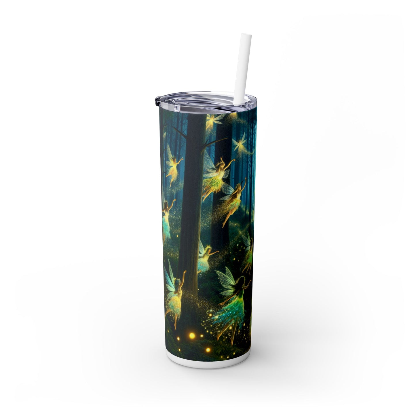 Enchanted Night: Firefly Dance - The Alien Maars® Skinny Tumbler with Straw 20oz