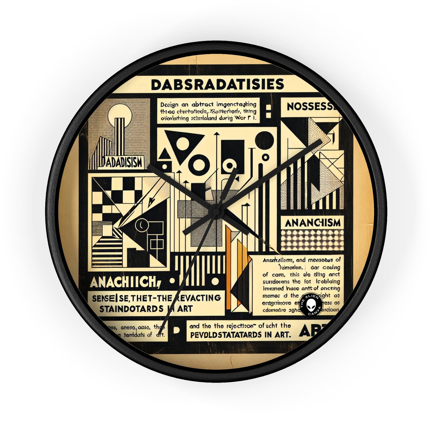 "Dadaist Dreamscape : Un ensemble de collages numériques surréalistes" - L'horloge murale extraterrestre Dadaism