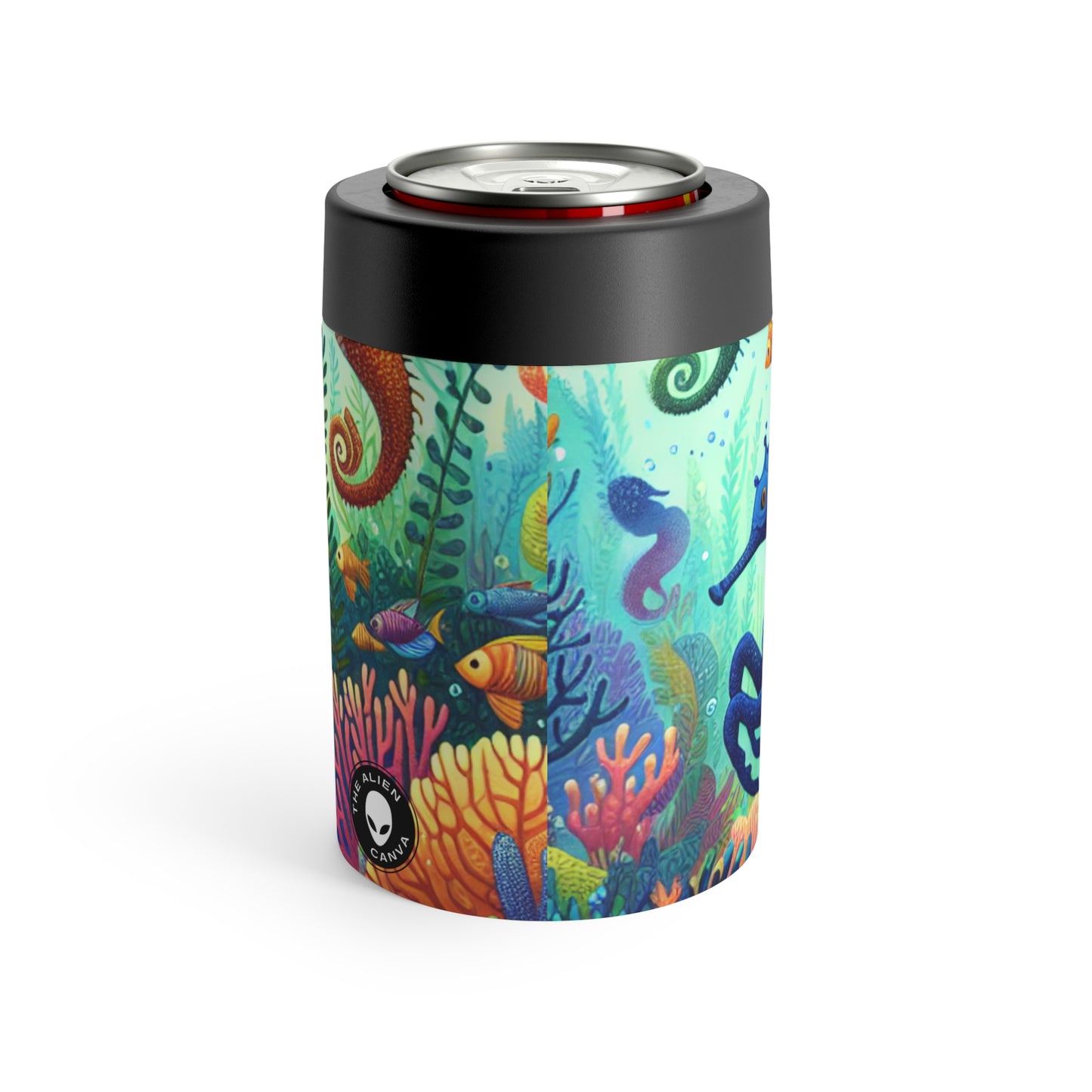 Enchanted Aquatic Realm: Mermaids and Seahorses - The Alien Can Holder