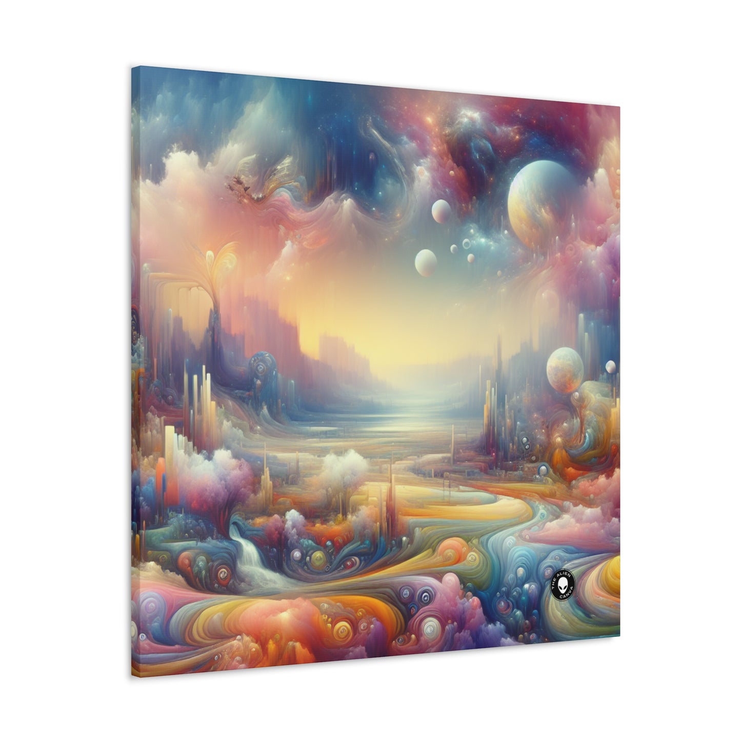 "Dreamscape Delights: A Surreal Painting" - The Alien Canva