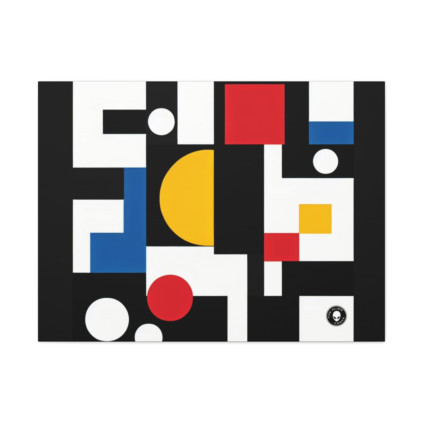 "Suprematic Harmony: Exploring Geometric Composition with Bold Colors" - The Alien Canva Suprematism