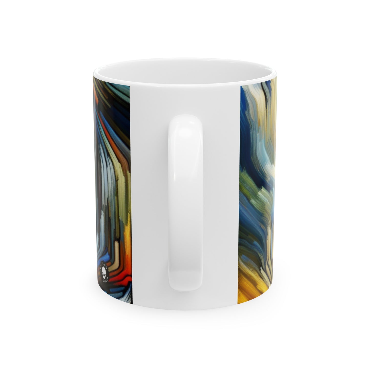 Title: "Tempestuous Waters" - The Alien Ceramic Mug 11oz Expressionism