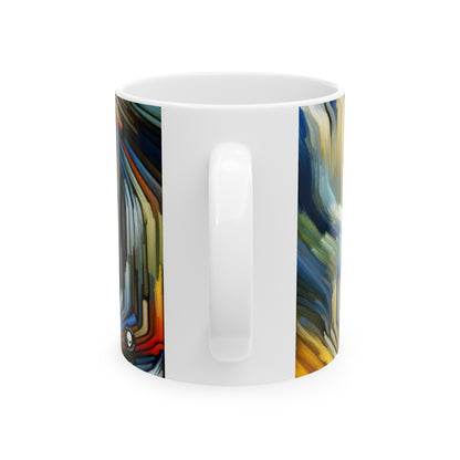 Titre : "Eaux tempétueuses" - La tasse en céramique Alien 11oz Expressionnisme